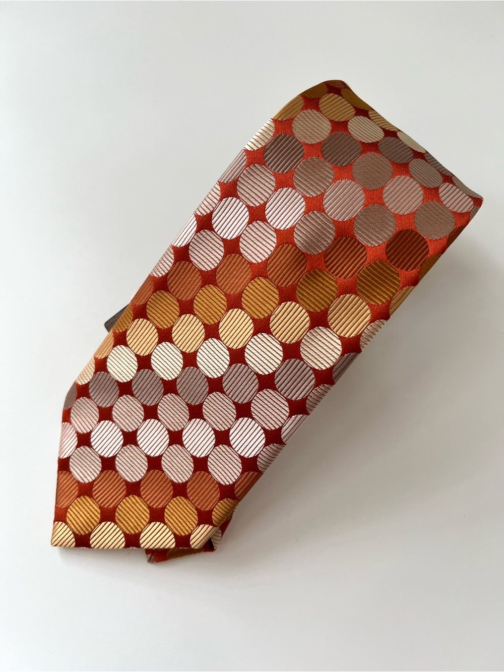 BCBG Attitude Messines Geometric Circle 100% Silk Tie NWT